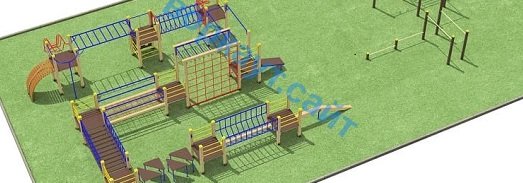 Проект спортплощадки с полосой препятствий в Тюмени