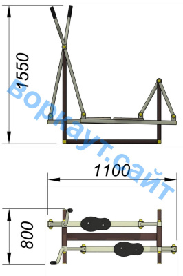 Уличный тренажер "Лыжник" УТ 008 в Тюмени