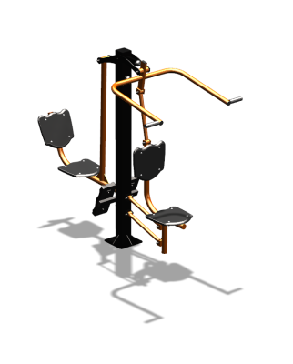 Уличный тренажер "Верхняя тяга Жим ногами" УТ322 в Тюмени