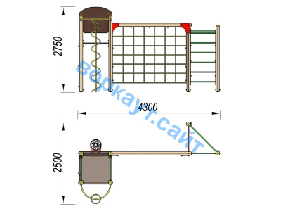 Детский спортивный комплекс Игровой ДСК 3111 в Тюмени Детский спортивный комплекс Игровой ДСК 3111 в Тюмени