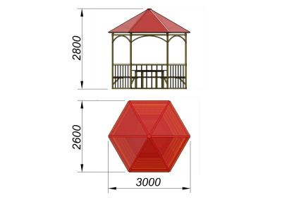 Беседка со столом и лавками МАФ 4121 в Тюмени