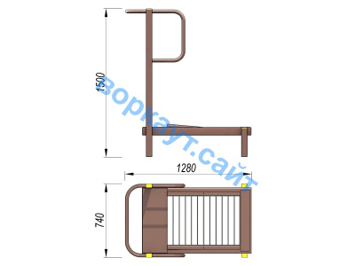 Уличный тренажер Беговая дорожка УТ 009 в Тюмени