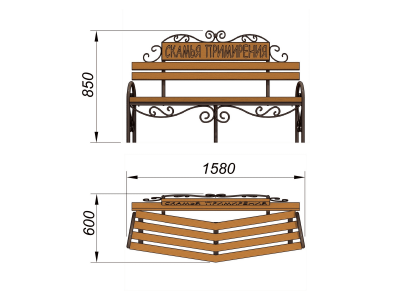 Скамья примирения МАФ 1610 в Тюмени