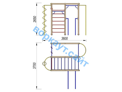 Детский спортивный комплекс Гимнастический ДСК 3107 в Тюмени