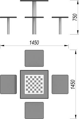 Шахматный стол МАФ 3516 в Тюмени