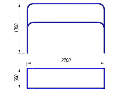 Брусья разновысокие МАФ 3531 в Тюмени