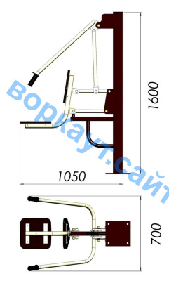 Уличный тренажер "Жим от груди" УТ 002 в Тюмени Уличный тренажер "Жим от груди" УТ 002 в Тюмени