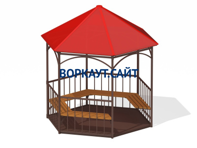 Беседка с лавками и полом МАФ 4122 в Тюмени