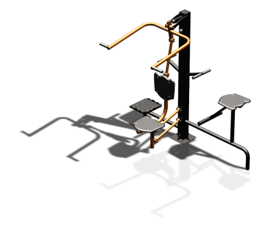 Уличный тренажер "Верхняя тяга Твистер стоя Твистер сидя" УТ336 в Тюмени