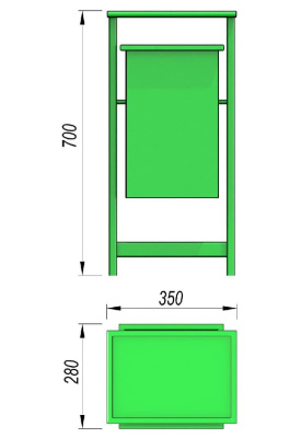 Урна с крышкой МАФ 1631 в Тюмени