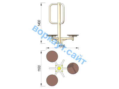 Уличный тренажер Орбита УТ 011 в Тюмени Уличный тренажер Орбита УТ 011 в Тюмени