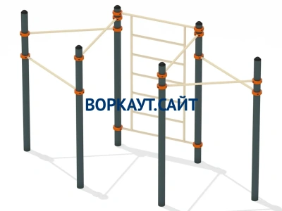Воркаут турник разноуровневый с шведской стенкой ВС-25 в Тюмени