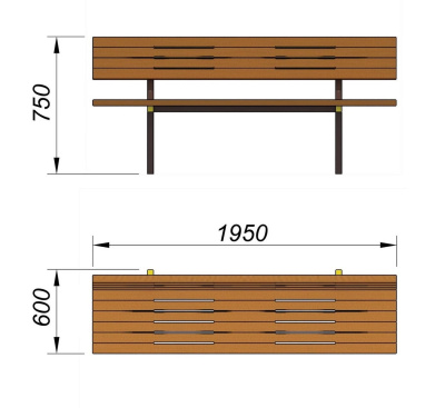 Диван уличный МАФ 1608 в Тюмени