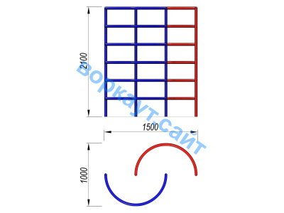 Шведская стенка полукруглая ДСК 3503 в Тюмени